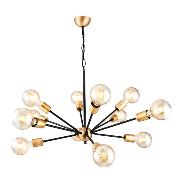 Lampada da soffitto in nero-oro Tubo - Homemania Decor