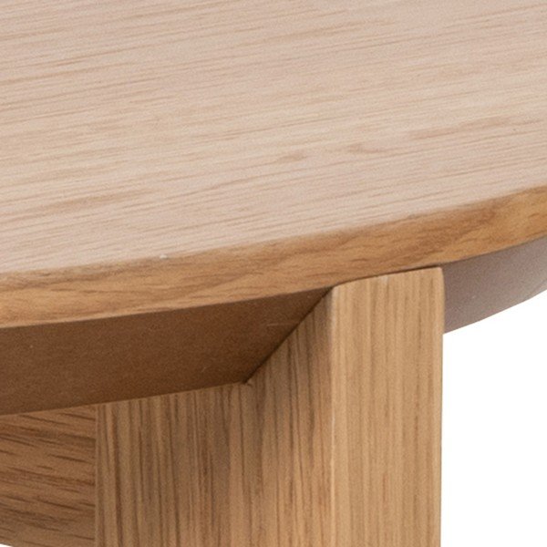 Set di 3 tavoli contenitori rotondi in rovere ø 50 cm Maxime - Actona-image-1