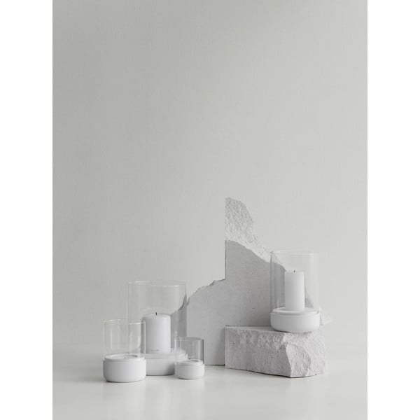 Set di 2 candelieri in vetro grigio con base in cemento Calma - Blomus-image-1