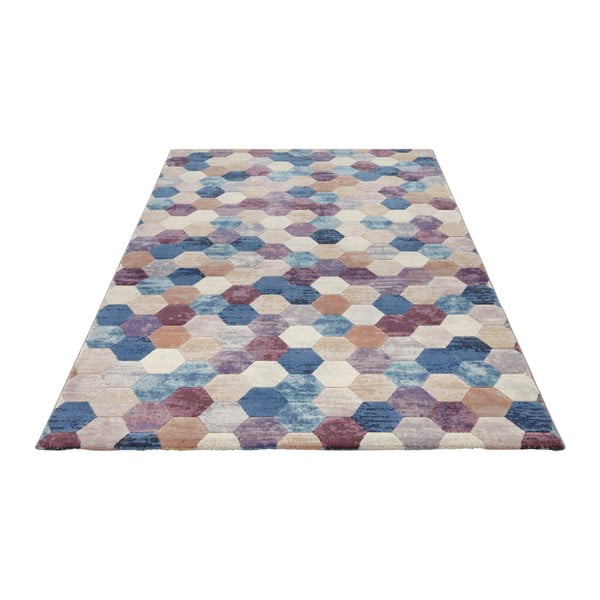 Tappeto blu-viola Arty Manosque, 160 x 230 cm - Elle Decoration-image-3