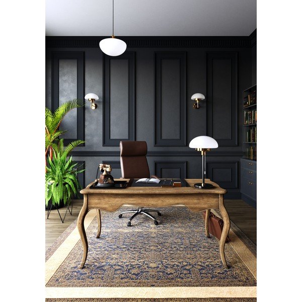 Lampada da tavolo nera con paralume in vetro (altezza 55 cm) Lamia - GTV-image-1