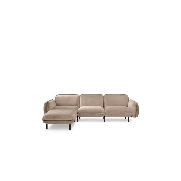 Divano in velluto beige Bean - EMKO-image-3