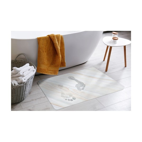 Tappetino da bagno bianco e beige in diatomee 35x45 cm Duna - douceur d'intérieur-image-1