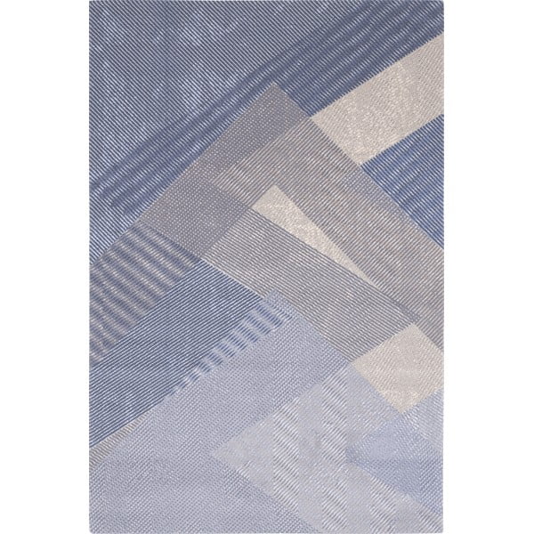 Tappeto in lana azzurro 200x300 cm Mesh - Agnella