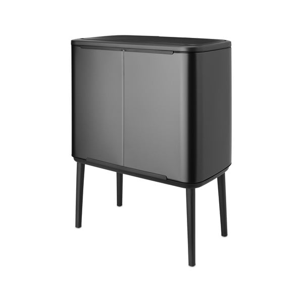 Bidone per rifiuti in acciaio grigio scuro touch 36 l Bo Touch Bin - Brabantia-image-1
