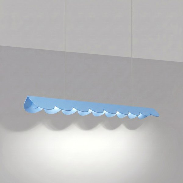 Lampadario LED azzurro in alluminio BISCUIT – Thoro-image-1
