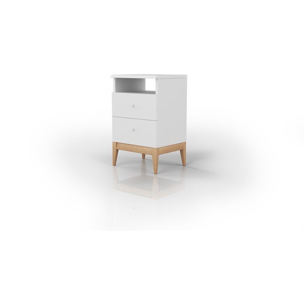 Comodino in legno di pino massiccio SKANDICA Livia 2S Plus - Skandica-image-2