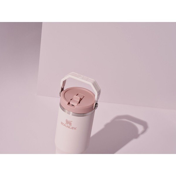 Borraccia termica rosa chiaro in acciaio inox 410 ml IceFlow™ Flip Straw 2.0 Tumbler Rose Quartz – Stanley-image-4