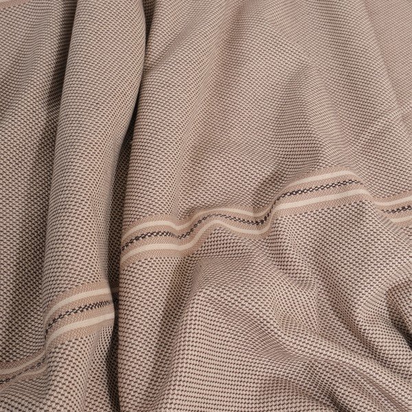 Telo da bagno in cotone grigio e beige, 70 x 130 cm Brunella - Foutastic-image-1