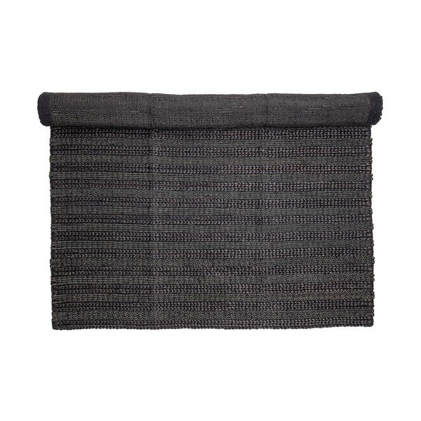 Tappeto nero in iuta 150x210 cm – Bloomingville-image-2