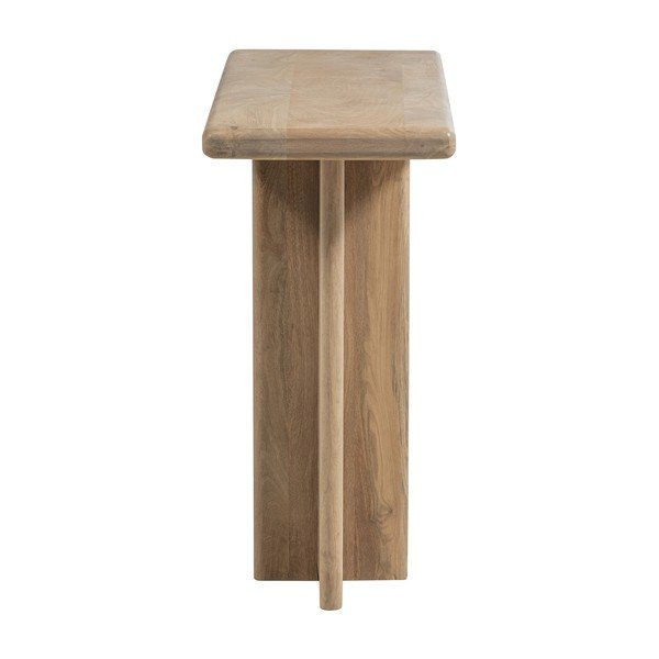 Tavolo consolle colore naturale chiaro in mango massiccio 40x80 cm Ato – WOOOD-image-3