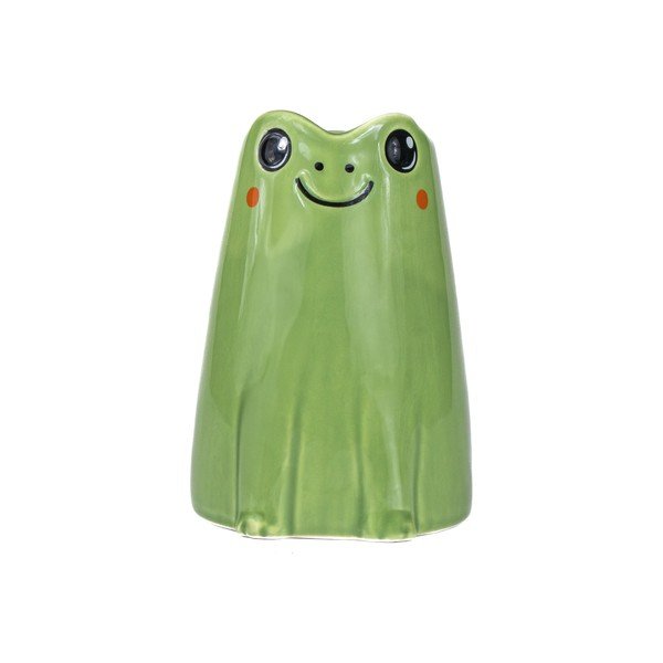 Vaso verde in ceramica (altezza totale 10 cm) Frog Mini – Sass & Belle