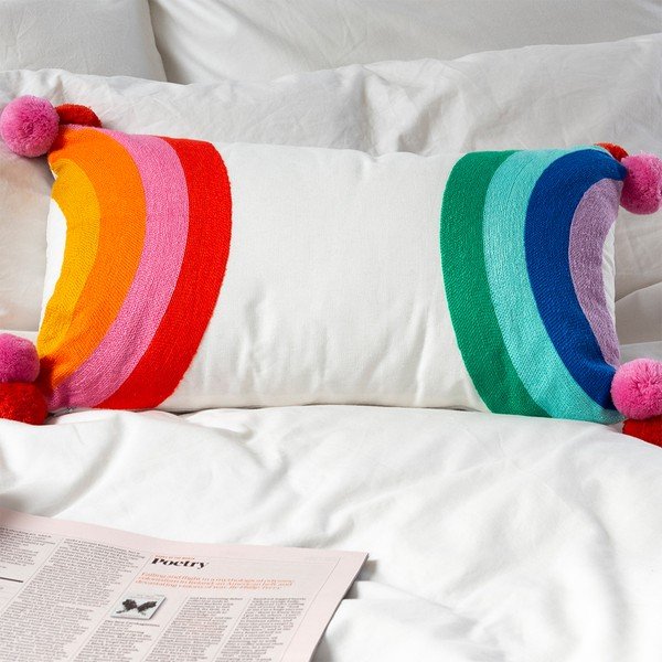 Cuscino per bambini in misto cotone 50x33 cm Rainbow – Rex London-image-1