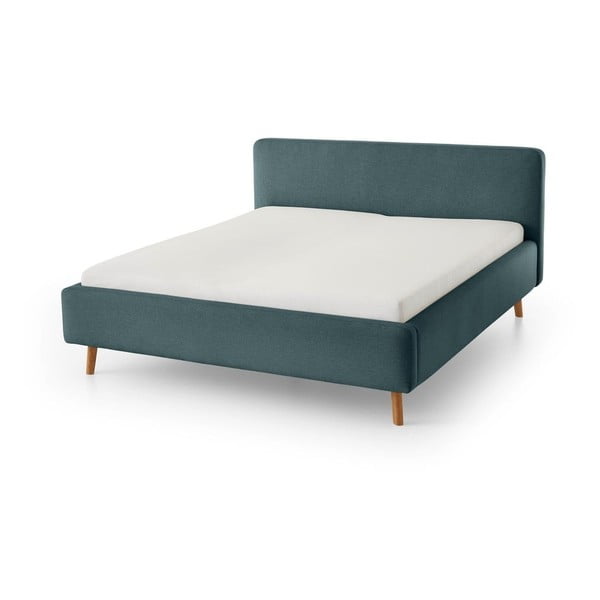 Letto matrimoniale imbottito blu/grigio rete non inclusa 140x200 cm Mattis – Meise Möbel