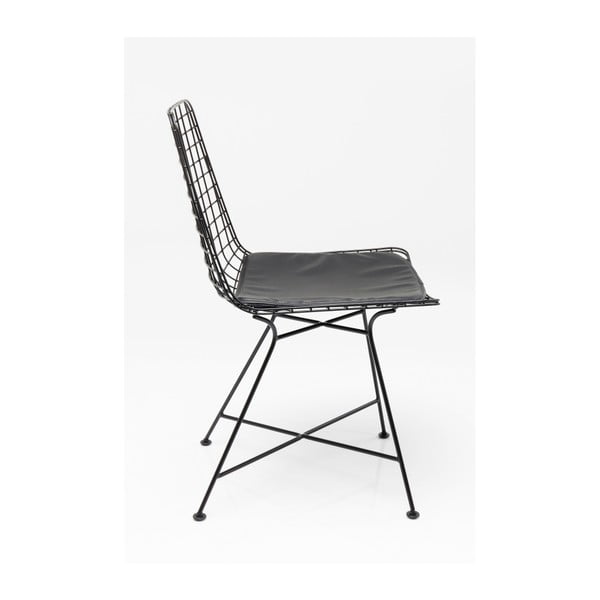 Sedia da pranzo in acciaio nero Grid - Kare Design-image-1