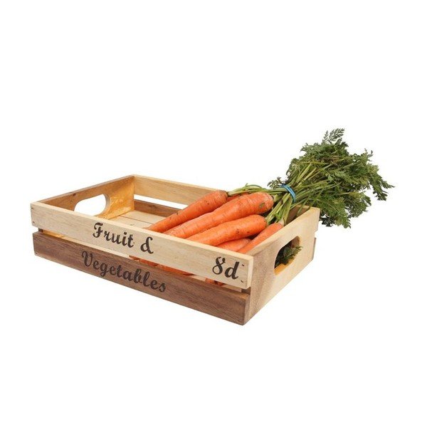 Přenoska z akáciového dřeva T&G Woodware Baroque Fruit and Vegetables, 30 x 21 cm