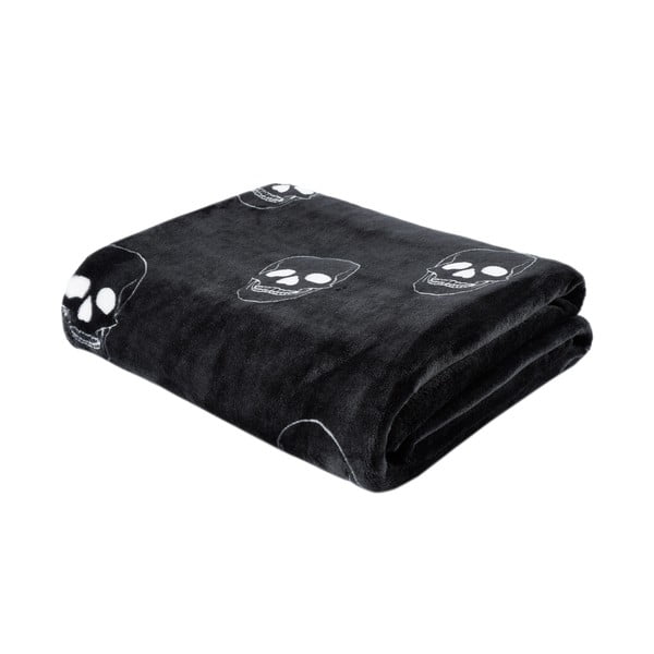 Coperta per bambini grigio scuro in micropile 130x170 cm Skulls – Catherine Lansfield