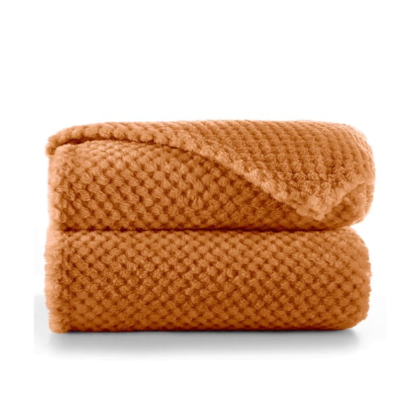 Coperta in microfibra arancione scuro, 220 x 240 cm Henry - DecoKing-image-2