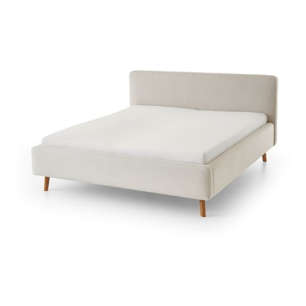 Letto matrimoniale imbottito color crema rete non inclusa 180x200 cm Mattis – Meise Möbel