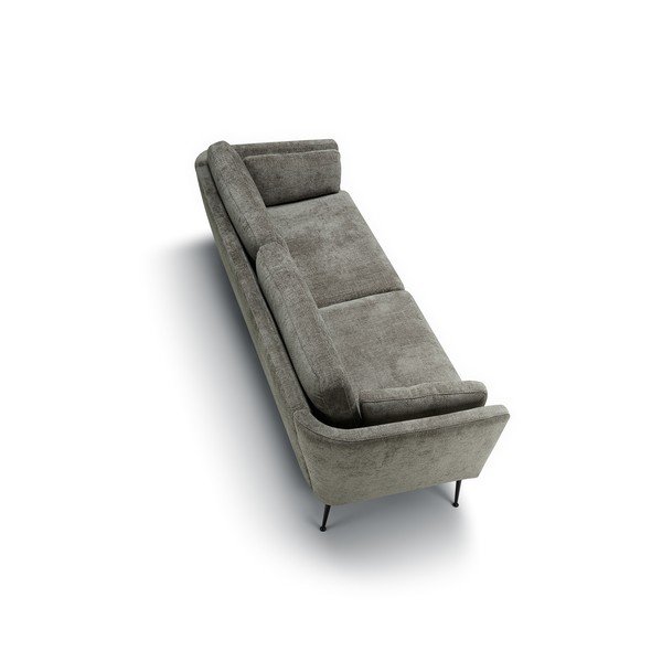 Divano grigio con rivestimento in velluto 220 cm Mynta – Sits-image-4