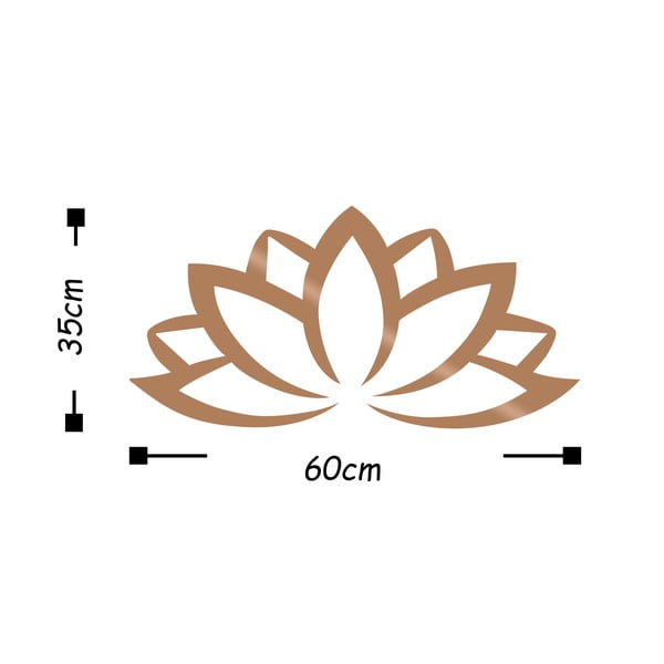 Decorazione murale in colore oro Lotus - Wallity-image-2