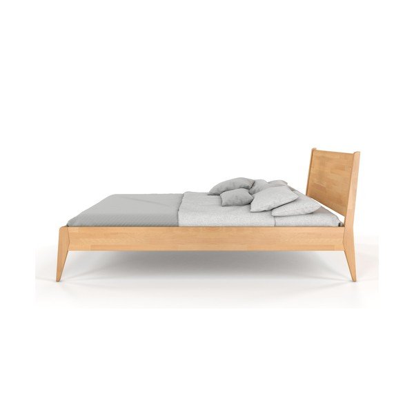 Letto matrimoniale in legno di faggio 160 x 200 cm Visby Radom - Skandica-image-1