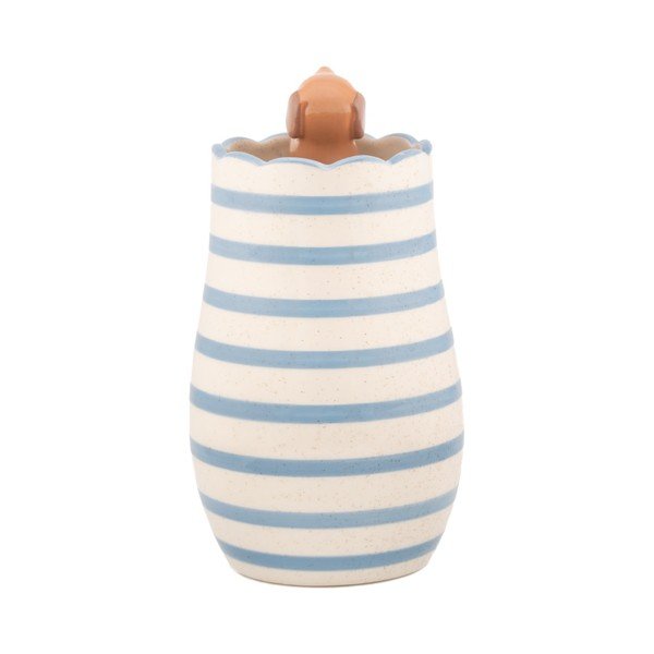 Vaso bianco in dolomite (altezza totale 18,5 cm) Peeking Sausage Dog – Sass & Belle-image-4
