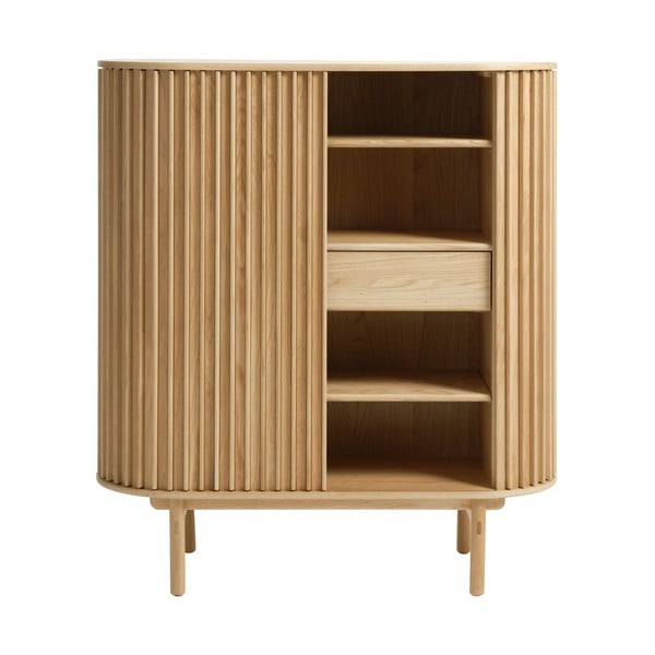 Mobile in rovere decorato in colore naturale 110x125 cm Carno - Unique Furniture-image-4