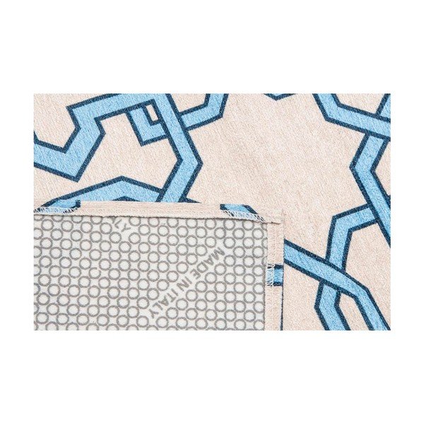 Tappeto da cucina altamente resistente Webtappeti Piastrelle blu, 60 x 220 cm - Floorita-image-3