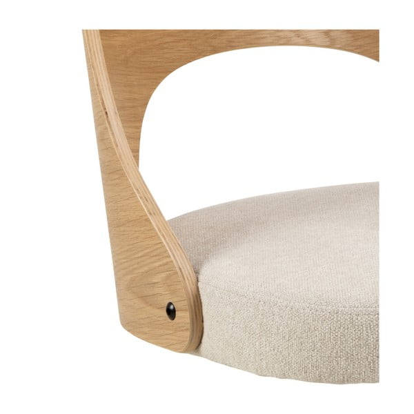 Sedia da pranzo beige/di colore naturale Lucy – Actona-image-4