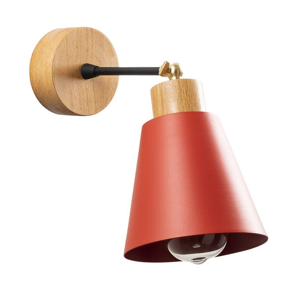 Lampada da parete in colore rosso e naturale ø 14 cm Manavgat - Opviq lights-image-2