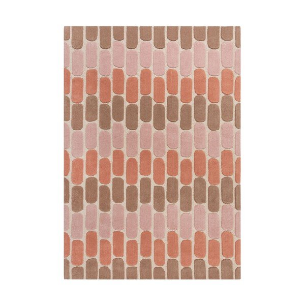 Tappeto in lana arancione , 160 x 230 cm Fossil - Flair Rugs