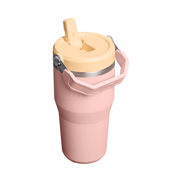 Borraccia termica color pesca in acciaio inox 600 ml IceFlow™ Flip Straw 2.0 Tumbler Peach Rose – Stanley-image-1