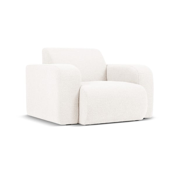Poltrona bianca in tessuto bouclé Molino - Micadoni Home