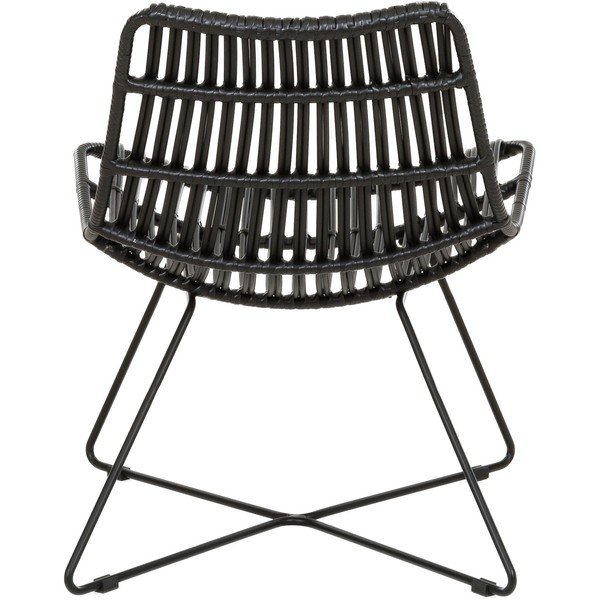 Poltrona in polyrattan nero Costa - Westwing Collection-image-4