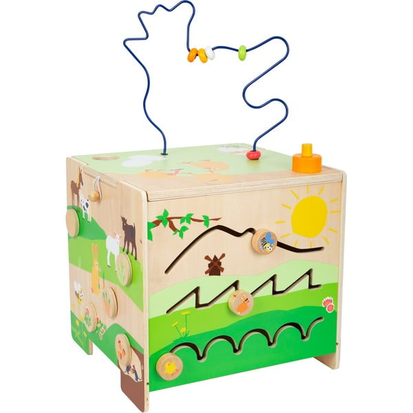 Cubo motorio multifunzionale in legno per bambini Country Life - Legler