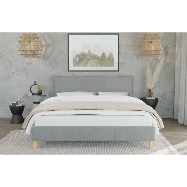 Letto singolo imbottito con grata 90x200 cm Tina - Ropez-image-1