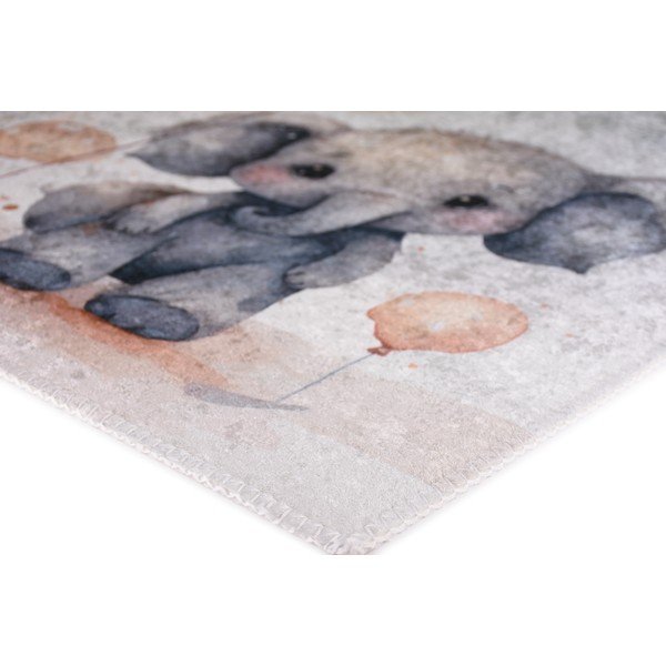 Tappeto grigio chiaro per bambini 100x160 cm Baby Elephants - Vitaus-image-3