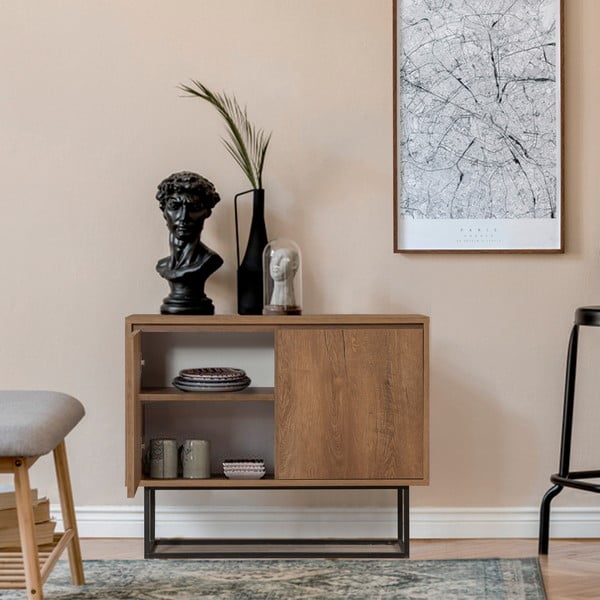 Mobile colore naturale in noce 90x72 cm Rodez - Kalune Design-image-3