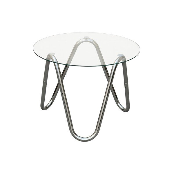 Tavolino rotondo con piano in vetro ø 50 cm Ventana Round – Leitmotiv