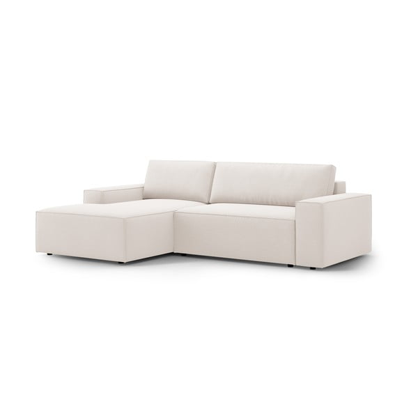 Divano letto angolare beige (angolo sinistro) Jodie - Micadoni Home-image-3