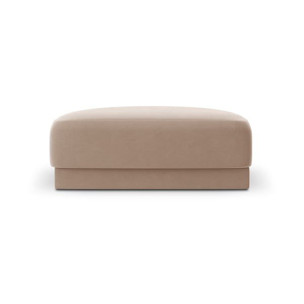 Sgabello in velluto beige Miley - Micadoni Home-image-3