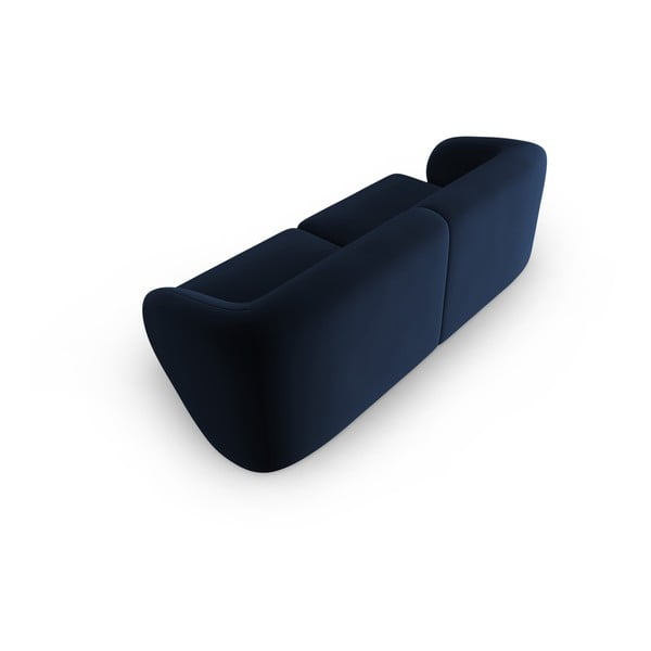 Divano blu con rivestimento in velluto 188 cm Paolo – Milo Casa-image-3