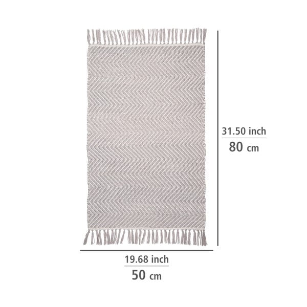 Tappeto da bagno grigio in plastica riciclata , 50 x 80 cm Gata - Wenko-image-3