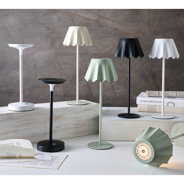 Lampada da tavolo LED verde chiaro in metallo con intensità regolabile (altezza totale 36 cm) – Brandani-image-1