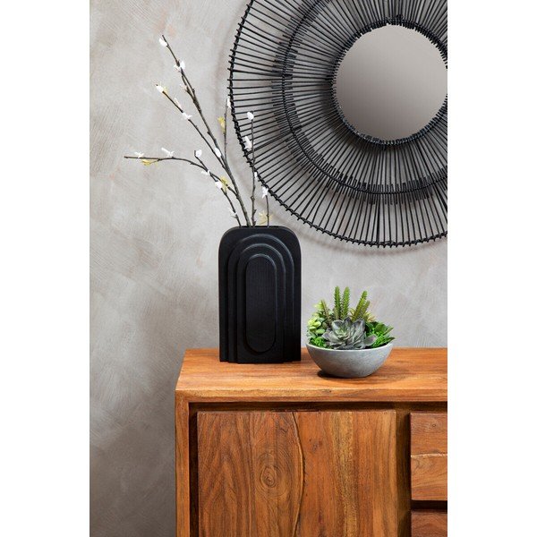 Credenza colore naturale scuro in acacia massiccia 92x82x40 cm Simla – Premier Housewares-image-3
