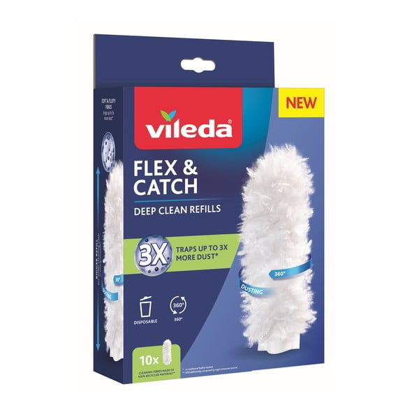 Set di ricambi per piumini catturapolvere 10 pz Flex&Catch – Vileda