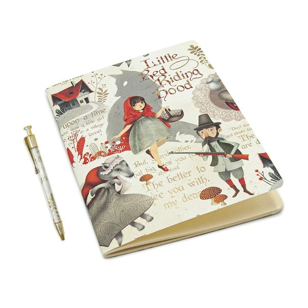 Taccuino con penna 64 pagine formato A5 Little Red Riding Hood - Kartos
