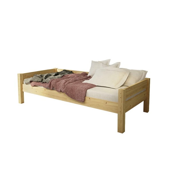 Letto da bambini di colore naturale in pino massiccio 90x200 cm Lisa – Olivia Living