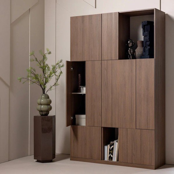 Mobile componibile colore naturale scuro 54x215 cm Build – WOOOD-image-1